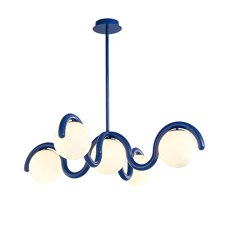 WOMO Minimalist Wave Glass Chandelier-WM3210