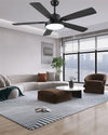 WOMO Minimal Black Ceiling Fan Lamp-WM5028 thumbnail