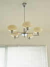 WOMO 1920s Milk Glass Chandelier-WM2301 thumbnail