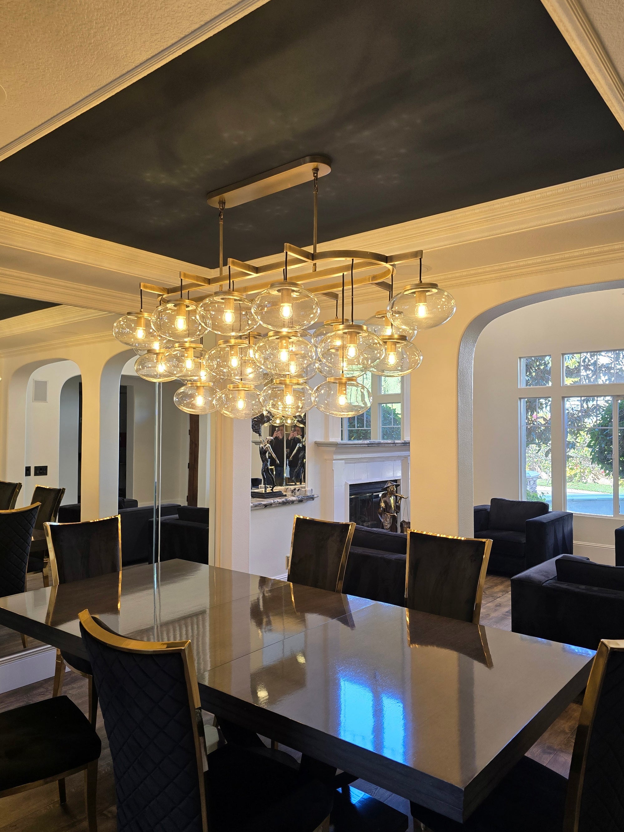 WOMO 72 inch Glass Bubble Oval Chandelier - Cabrette