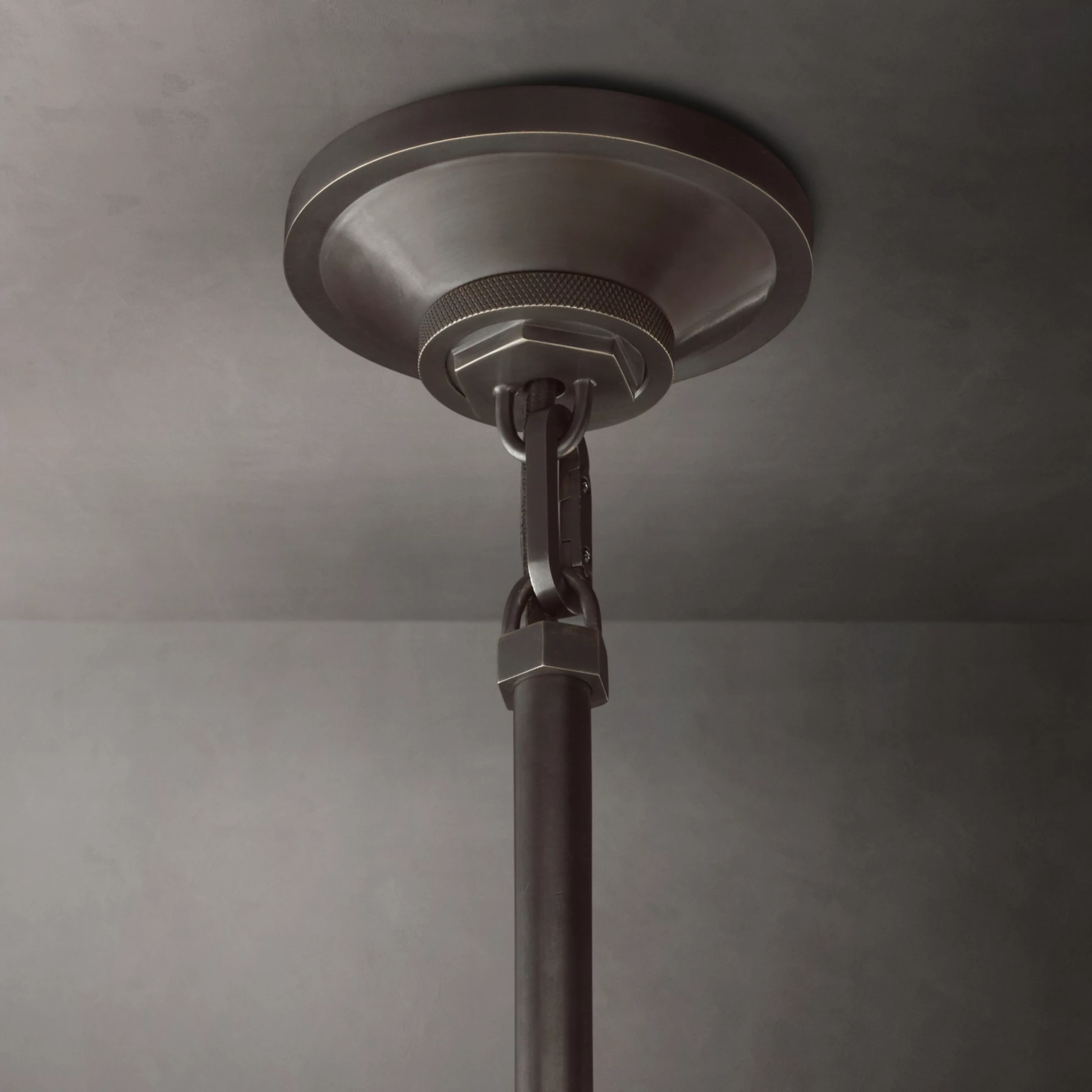 WOMO 10 Inch Ribbed Glass Dome Pendant Light - Machinist