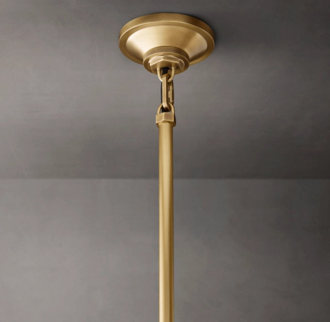 WOMO 10 Inch Ribbed Glass Dome Pendant Light - Machinist