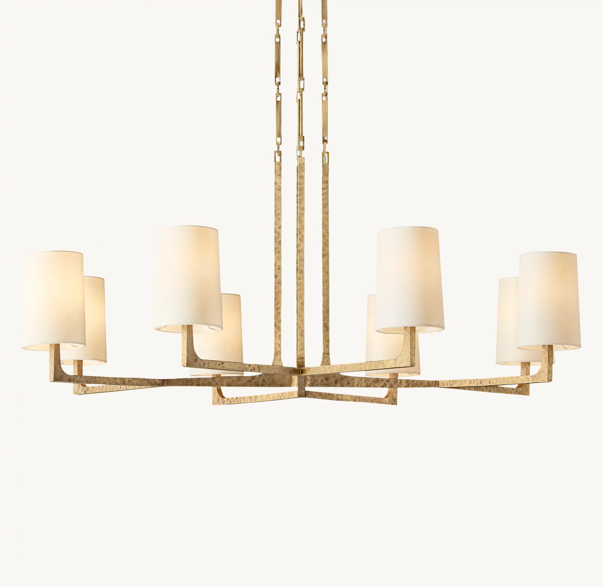 WOMO Hammered Metal Arm Shaded Chandelier – Wright
