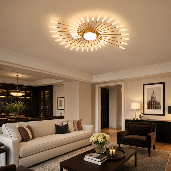 WOMO Firework Sunburst Flush Mount Ceiling Light-WM1001