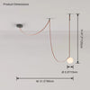 WOMO Globe Leather Pendant Light-WM2311 thumbnail