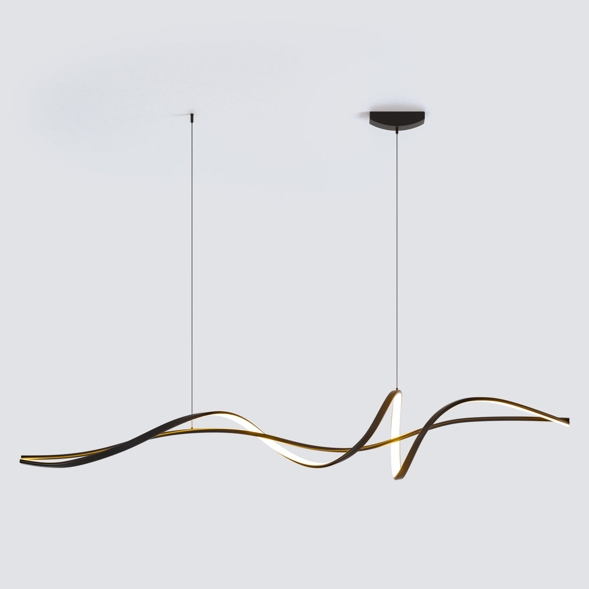WOMO Black Spiral Led Pendant Light-WM2299