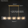 WOMO Textured Glass Linear Chandelier-WM2175 thumbnail