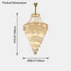 WOMO Oversized Gold Crystal Chandelier-WM2379 thumbnail