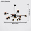 WOMO Rose Gold Arm Chandelier-WM2644 thumbnail