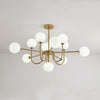 WOMO Glass Globe Brass Arm Chandelier-WM2255 thumbnail