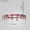 WOMO U-tubes Red Round Chandelier-WM2157 thumbnail