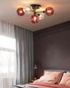 WOMO Ribbed Smoked/Green Glass Globe Ceiling Light-WM1110 thumbnail