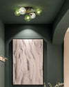 WOMO Ribbed Smoked/Green Glass Globe Ceiling Light-WM1110 thumbnail
