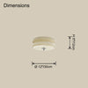 WOMO Round Cream Glass Flush Mount Ceiling Light-WM1132 thumbnail