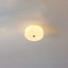WOMO Round Cream Glass Flush Mount Ceiling Light-WM1132 thumbnail