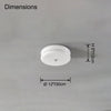 WOMO Round Cream Glass Flush Mount Ceiling Light-WM1132 thumbnail