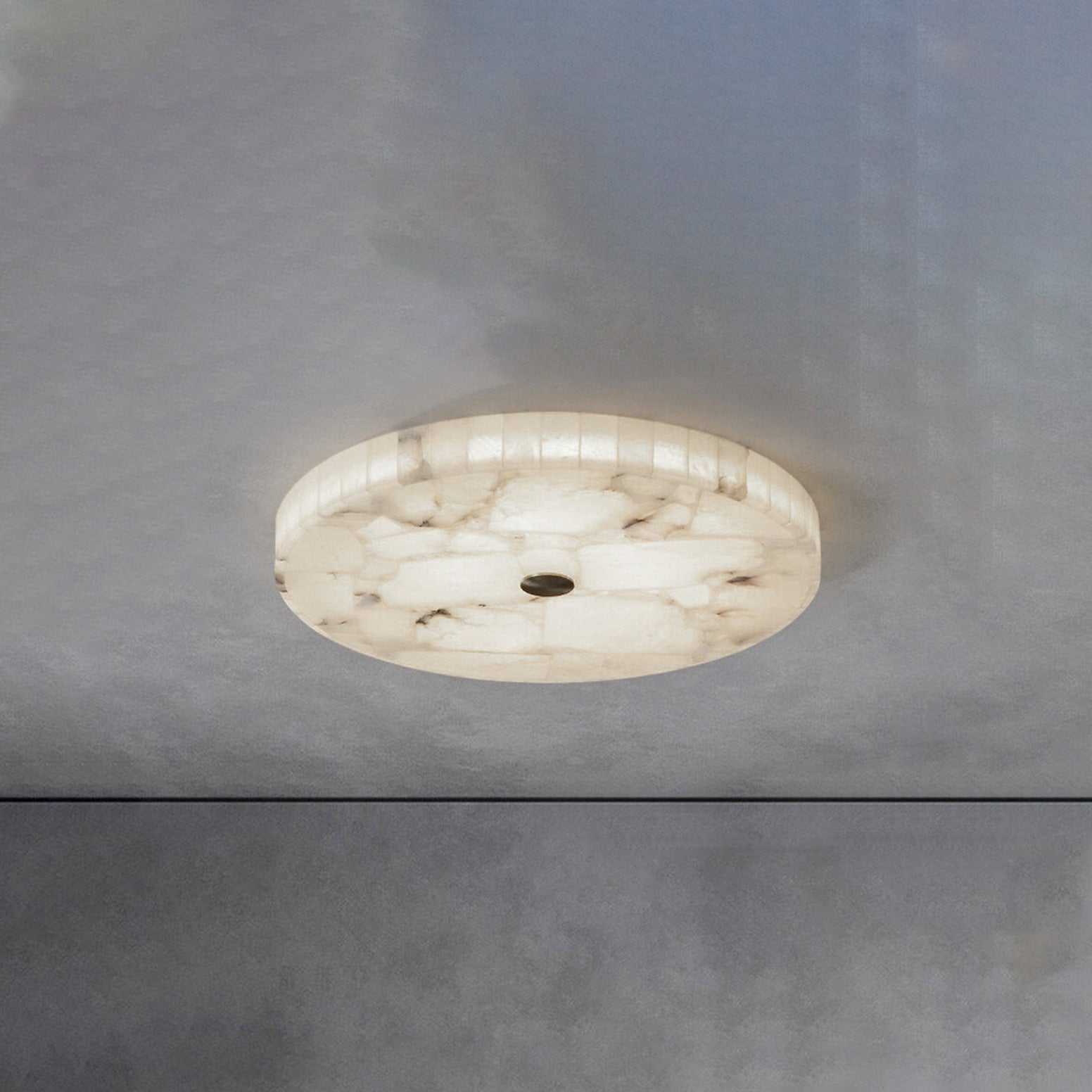 WOMO Round Alabaster Ceiling Light-WM1140