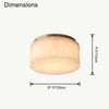 WOMO Drum Alabaster Flush Mount Ceiling Light-WM1143 thumbnail