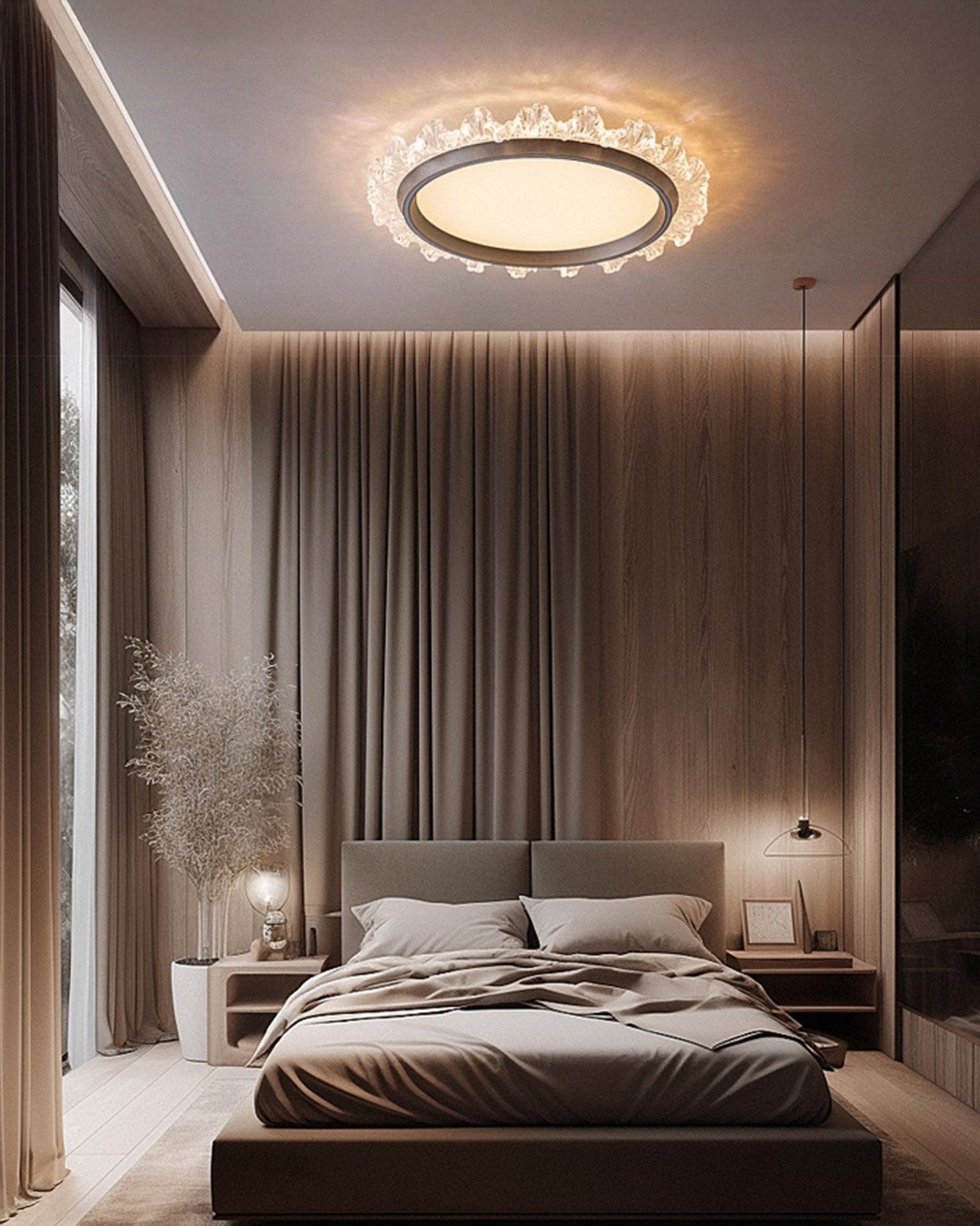WOMO Round Flush Mount Ceiling Light-WM1156