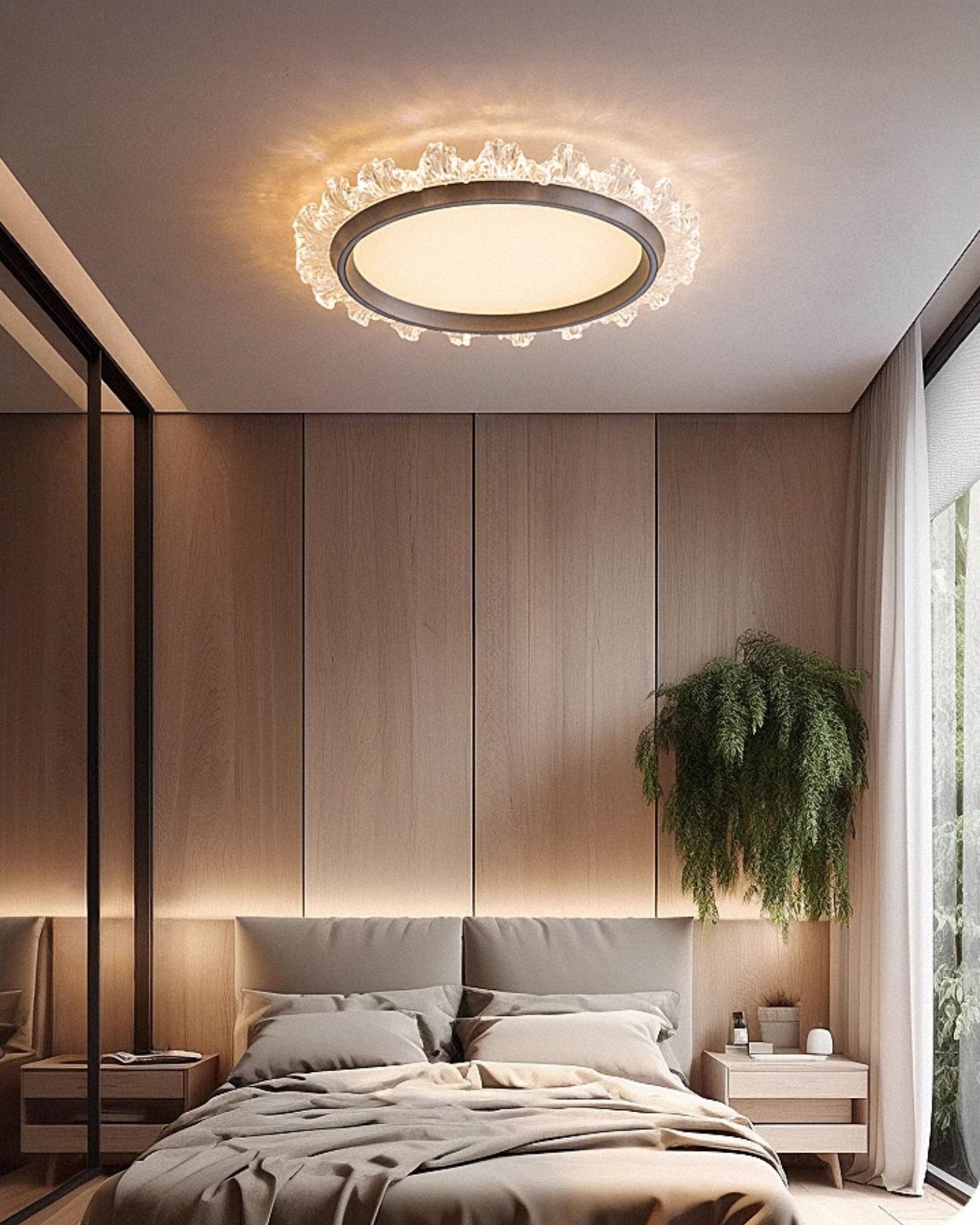 WOMO Round Flush Mount Ceiling Light-WM1156