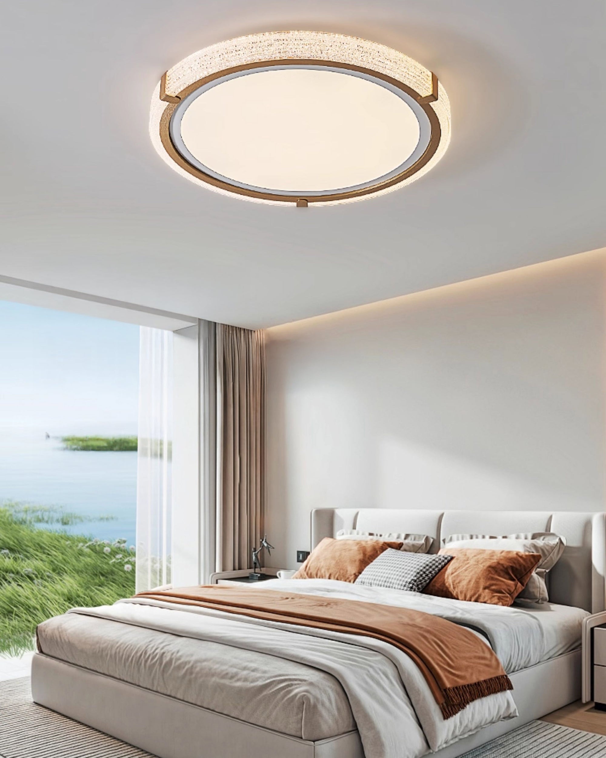 WOMO Acrylic Round Flush Mount Ceiling Light-WM1228