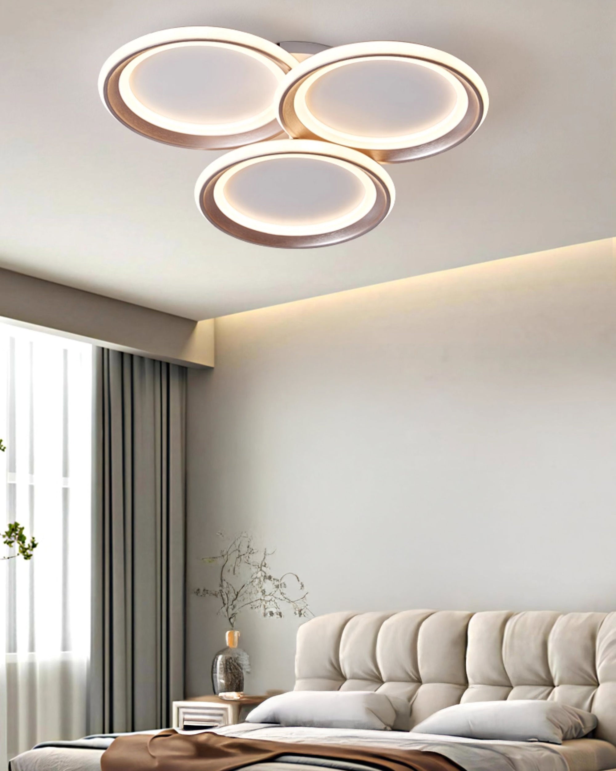 WOMO Circular LED Semi Flush Mount Ceiling Light-WM1238