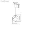 WOMO Ice Cube Textured Glass Chandelier-WM2150 thumbnail