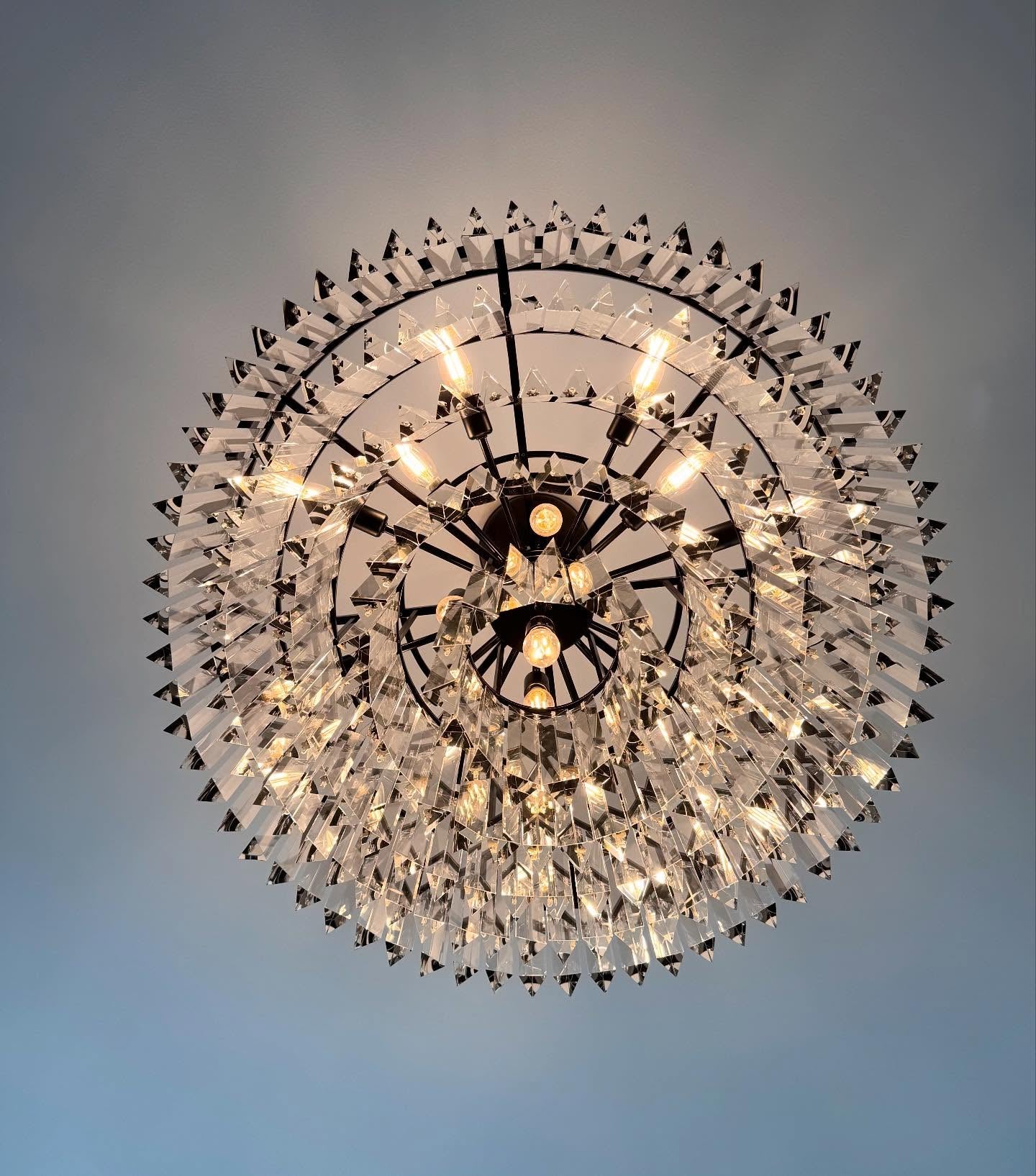 WOMO Crystal Prism Tiered Chandelier - Odeon