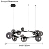 WOMO Circular Glass Bubble Chandelier-WM2292 thumbnail