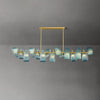 WOMO Peacock Blue Art Glass Chandelier-WM2213 thumbnail