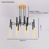 WOMO Tube Metal Chandelier-WM2083 thumbnail