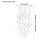 WOMO Ice Cube Textured Glass Chandelier-WM2150 thumbnail