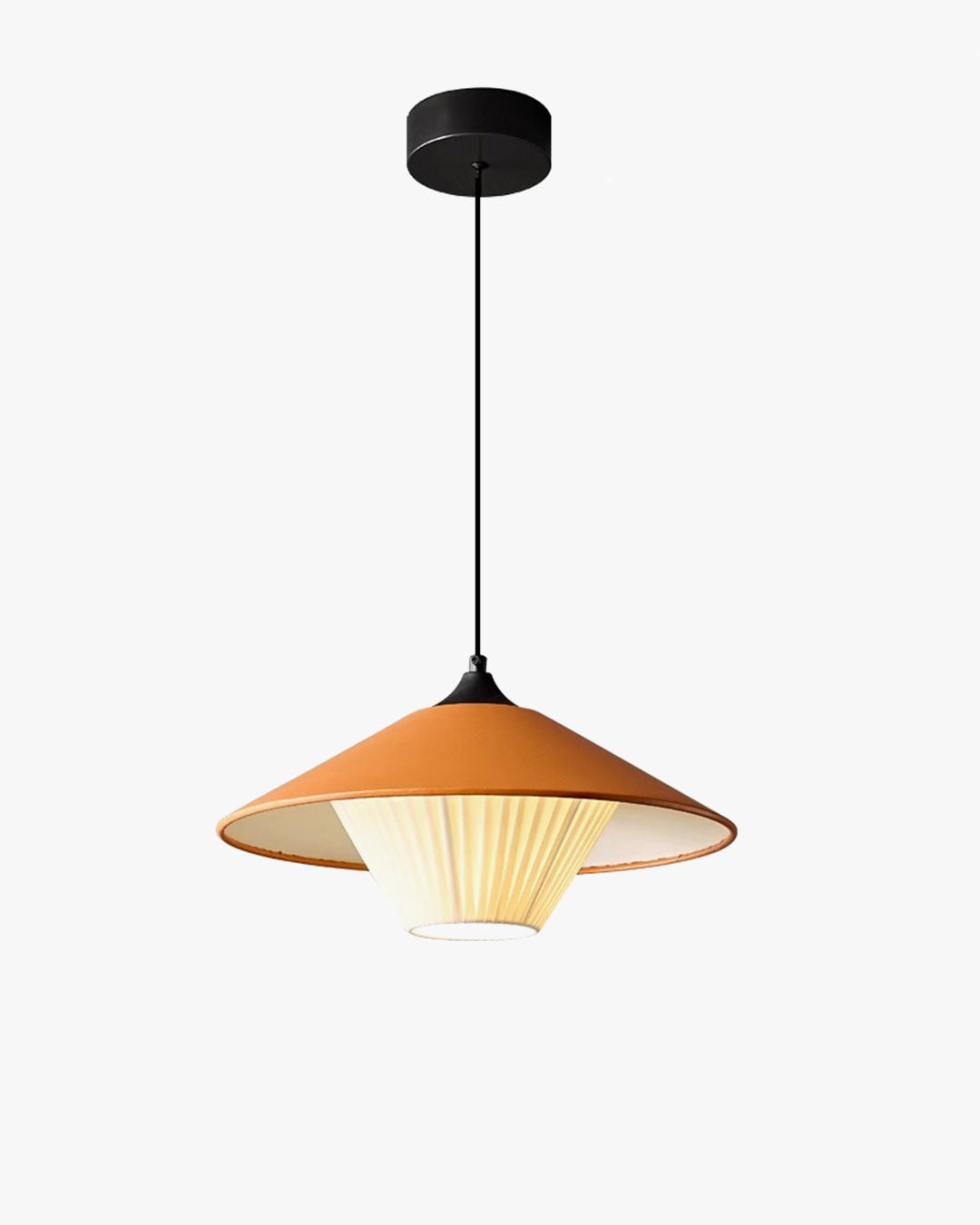 WOMO Leather Cone Pendant Light-WM2952