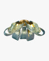 WOMO Peacock Sea Glass Semi-Flush Mount Ceiling Light-WM1111 thumbnail