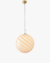 WOMO Swirl Glass Globe Pendant Light-WM2613 thumbnail
