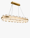WOMO Gold Alabaster Round Chandelier-WM2394 thumbnail