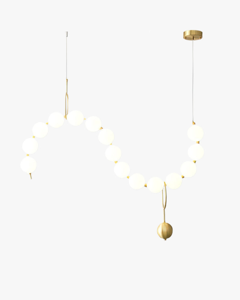 WOMO Pearl Brass Globe Dining Room Chandelier-WM2102c
