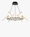 WOMO Gold Bird Round Chandelier-WM2512d thumbnail