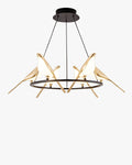 WOMO Gold Bird Round Chandelier-WM2512d