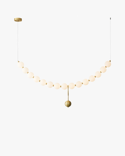 WOMO Pearl Brass Globe Dining Room Chandelier-WM2102b