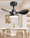 WOMO 3 Small Black Blade Ceiling Fan Lamp-WM5050 thumbnail