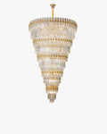 WOMO Tiered Tapered Gold Crystal Chandelier-WM2533