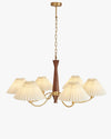 WOMO Pleated Shaded Wood Chandelier-WM2864 thumbnail