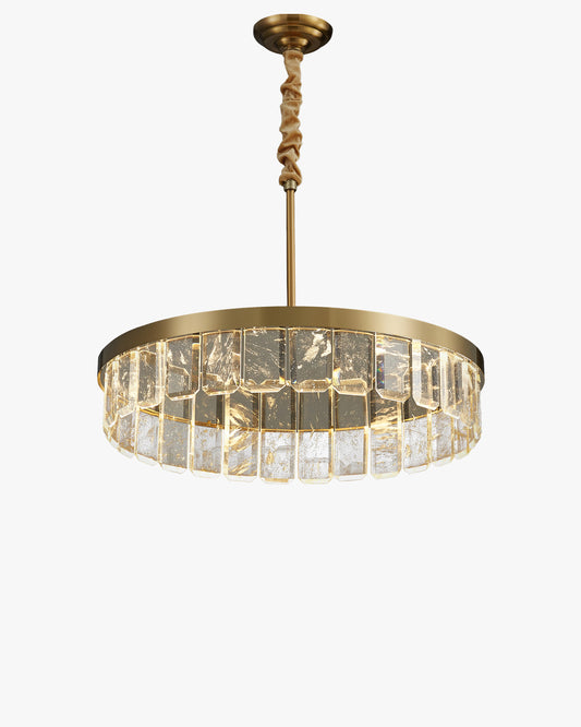 WOMO Gold Crystal Round Chandelier-WM2538