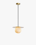 WOMO Disc Globe Alabaster Pendant Light-WM2836
