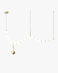 WOMO Pearl Brass Globe Dining Room Chandelier-WM2102a