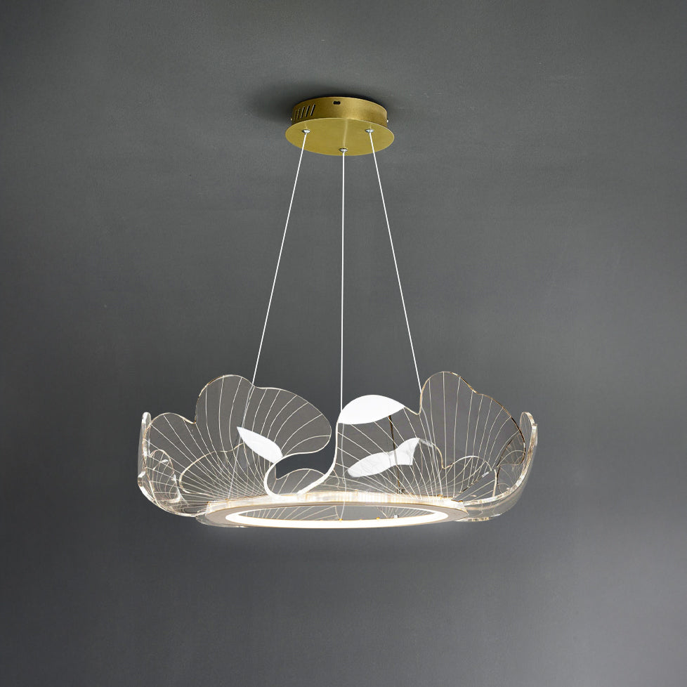 WOMO Acrylic Ginkgo Leaf Chandelier-WM2000