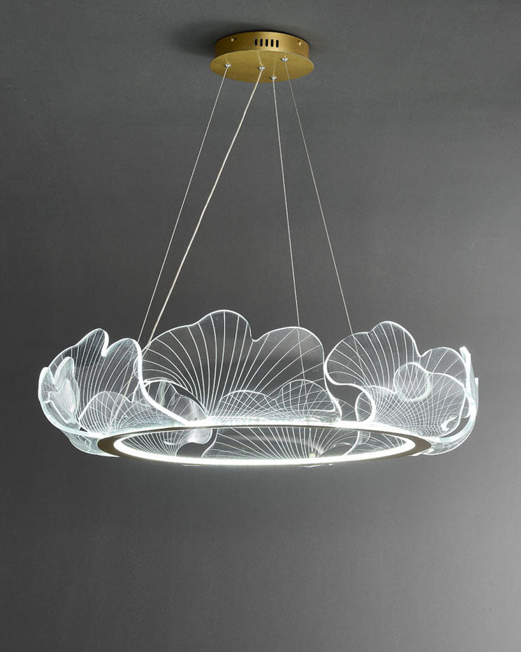 WOMO Acrylic Ginkgo Leaf Chandelier-WM2000