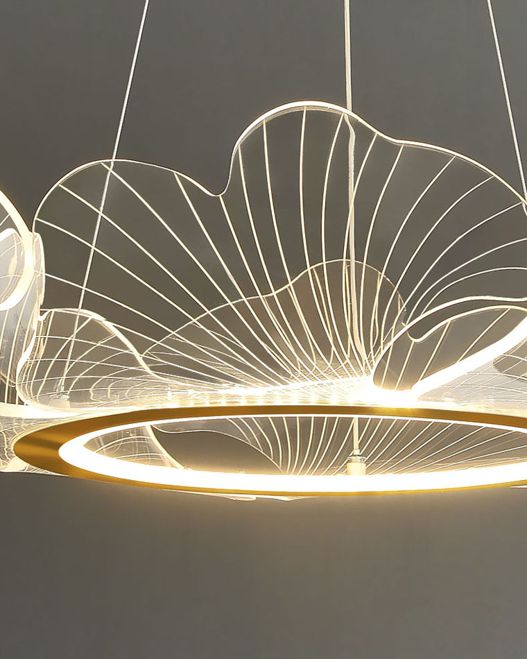 WOMO Acrylic Ginkgo Leaf Chandelier-WM2000