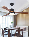 WOMO Mid Century Modern Ceiling Fan Lamp-WM5118 thumbnail
